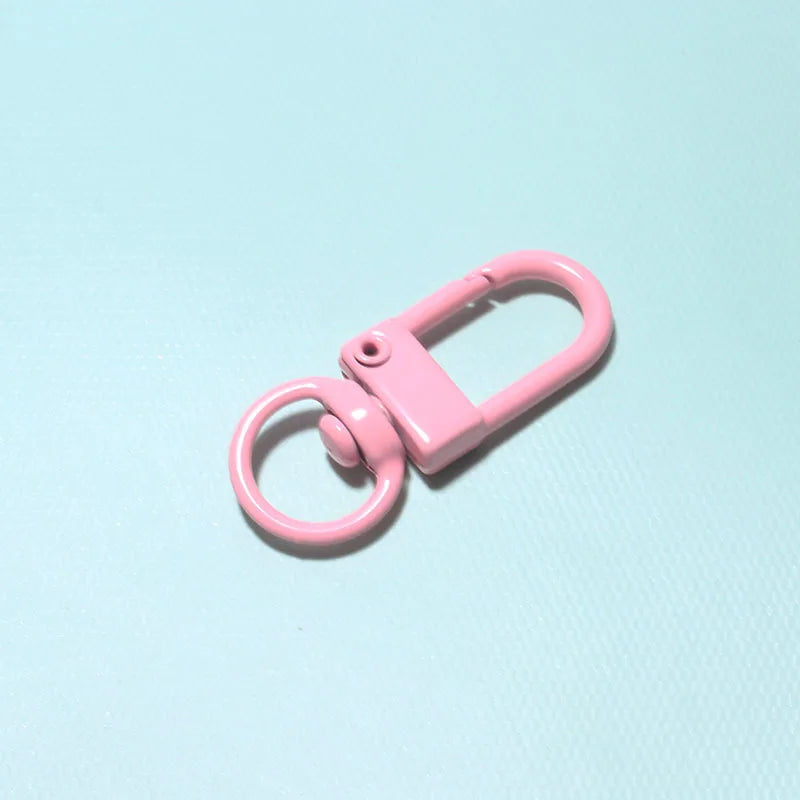 10/30/50Pcs/Lot Colorful Alloy Snap Lobster Clasp Hooks Keychain Findings for DIY Jewelry Making Key Ring Accessories Wholesale
