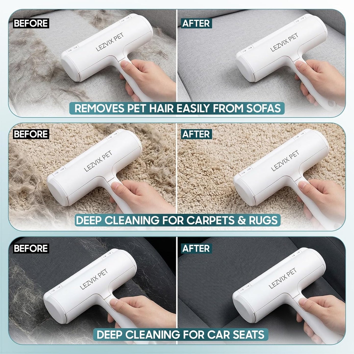 Self Cleaning Slicker Brush for Dogs & Cats – Dog & Cat Grooming Brush for Shedding, Deshedding, Undercoat Care & Loose Fur Removal