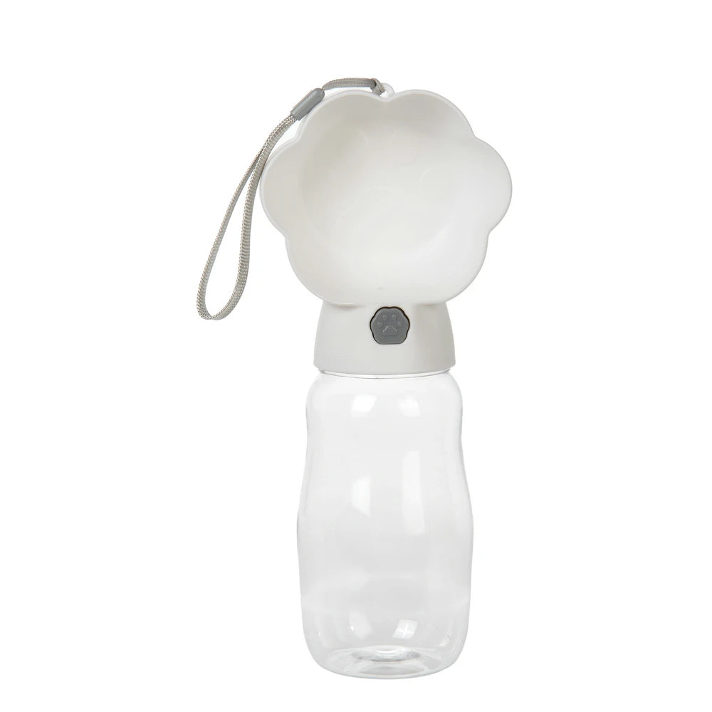 2 in 1 Dog Water Bottle with Food Container 530Ml Outdoor Portable Pet Water Dispenser Feeding Bowl for Small Large Dogs Cats
