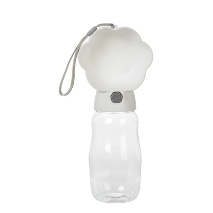 2 in 1 Dog Water Bottle with Food Container 530Ml Outdoor Portable Pet Water Dispenser Feeding Bowl for Small Large Dogs Cats