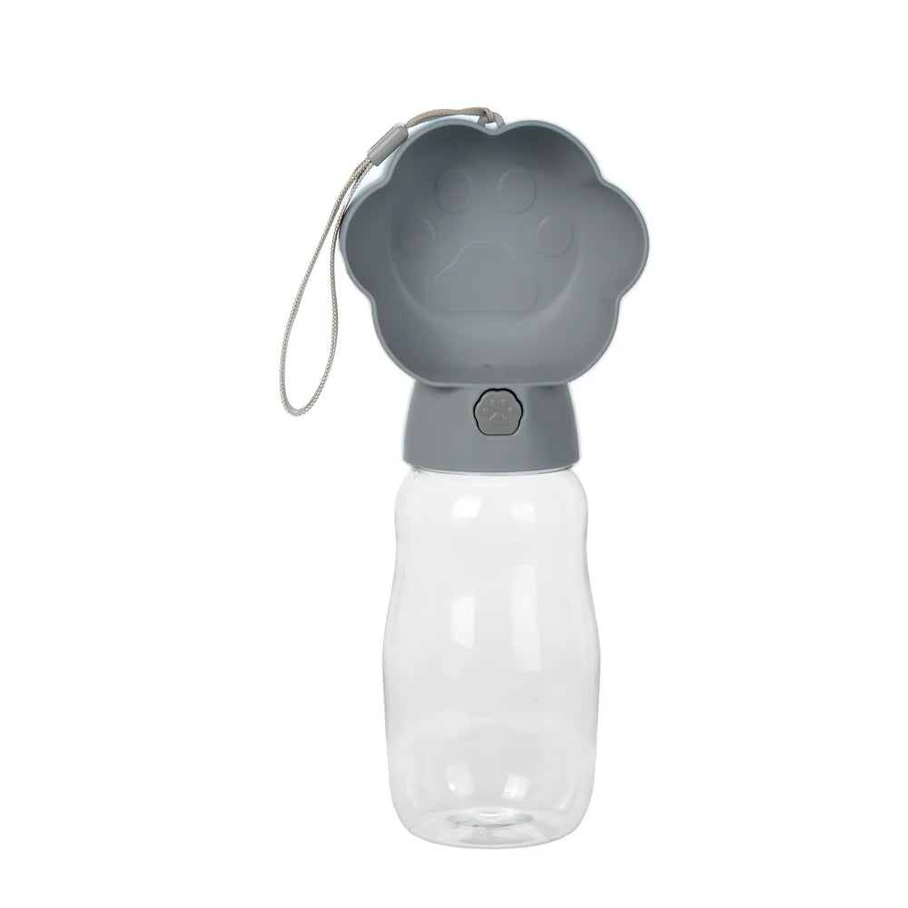 2 in 1 Dog Water Bottle with Food Container 530Ml Outdoor Portable Pet Water Dispenser Feeding Bowl for Small Large Dogs Cats