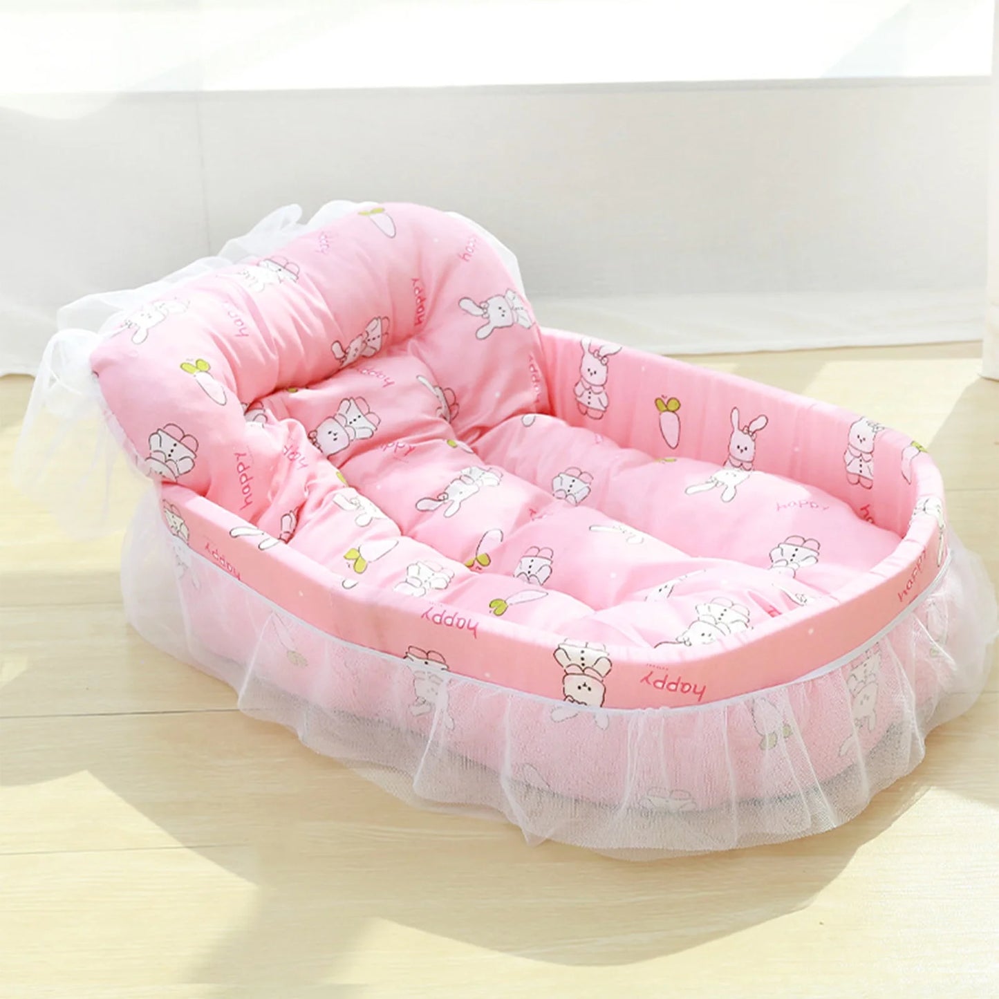 Orthopedic Pet Bed with Removable Mattress, Hypoallergenic Design for Cats and Small Dogs