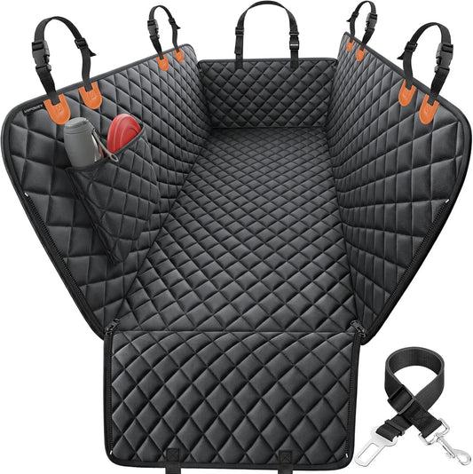 Dog Car Seat Cover for Pets 100% Waterproof Seat Cover Hammock 600D Heavy Duty Scratch Proof Nonslip Durable Soft Back Seat Covers for Cars and Suvs