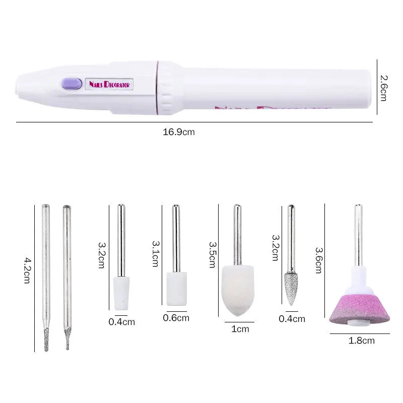 A Set Drill Equipments with 7 Drill Screw Epoxy Resin Jewelry Making Tools Grinding Polishing Tools for Jewelry Craft DIY
