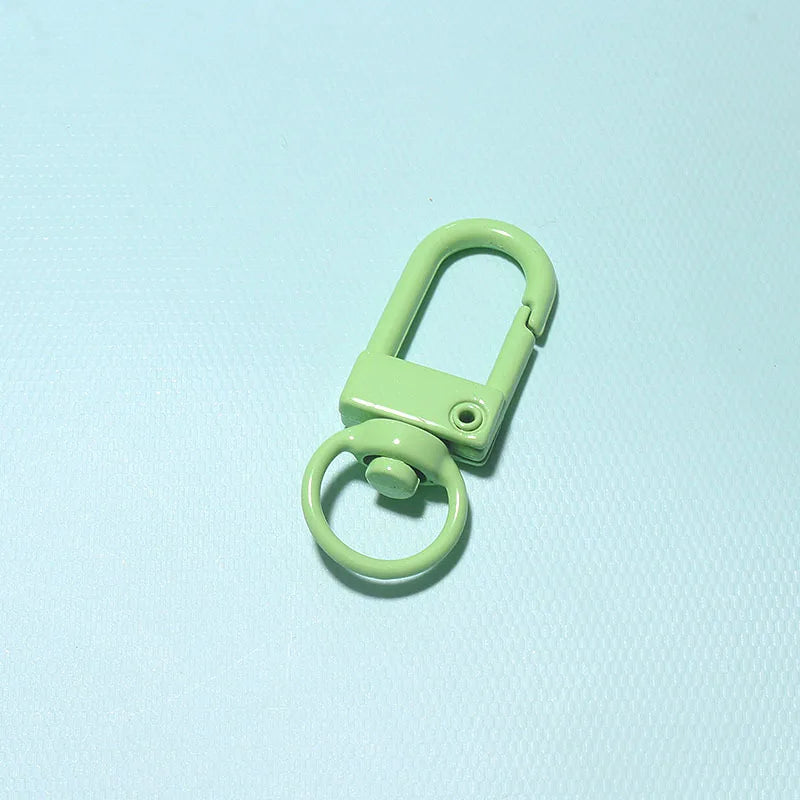 10/30/50Pcs/Lot Colorful Alloy Snap Lobster Clasp Hooks Keychain Findings for DIY Jewelry Making Key Ring Accessories Wholesale