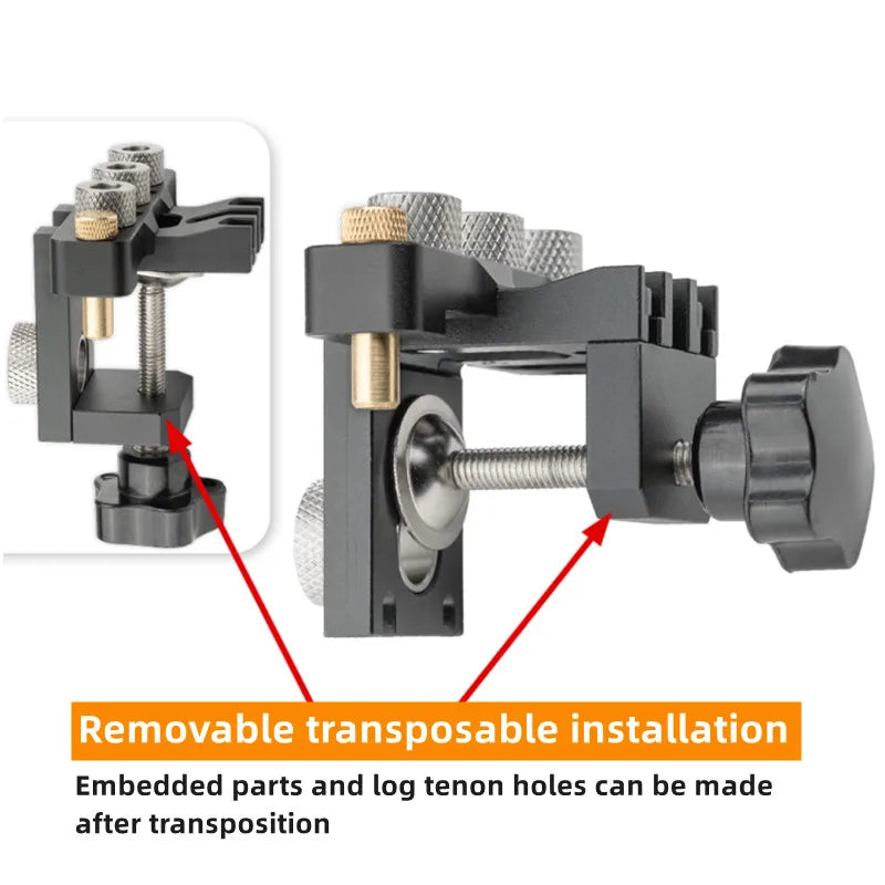 Precision Jig Dowel Cam Jig 3 In 1 Dowelling Jig Master Kit Wood Hole Drilling Guide Woodworking Position for DIY Wood Working