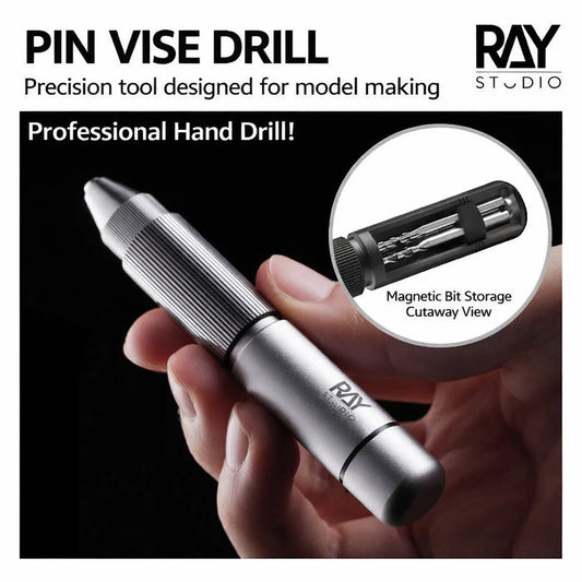 RAY STUDIO RHD Hatch Hand Drill Clamps 0.2~3.175mm Bits for Model & Figure Drilling Hobby Tool