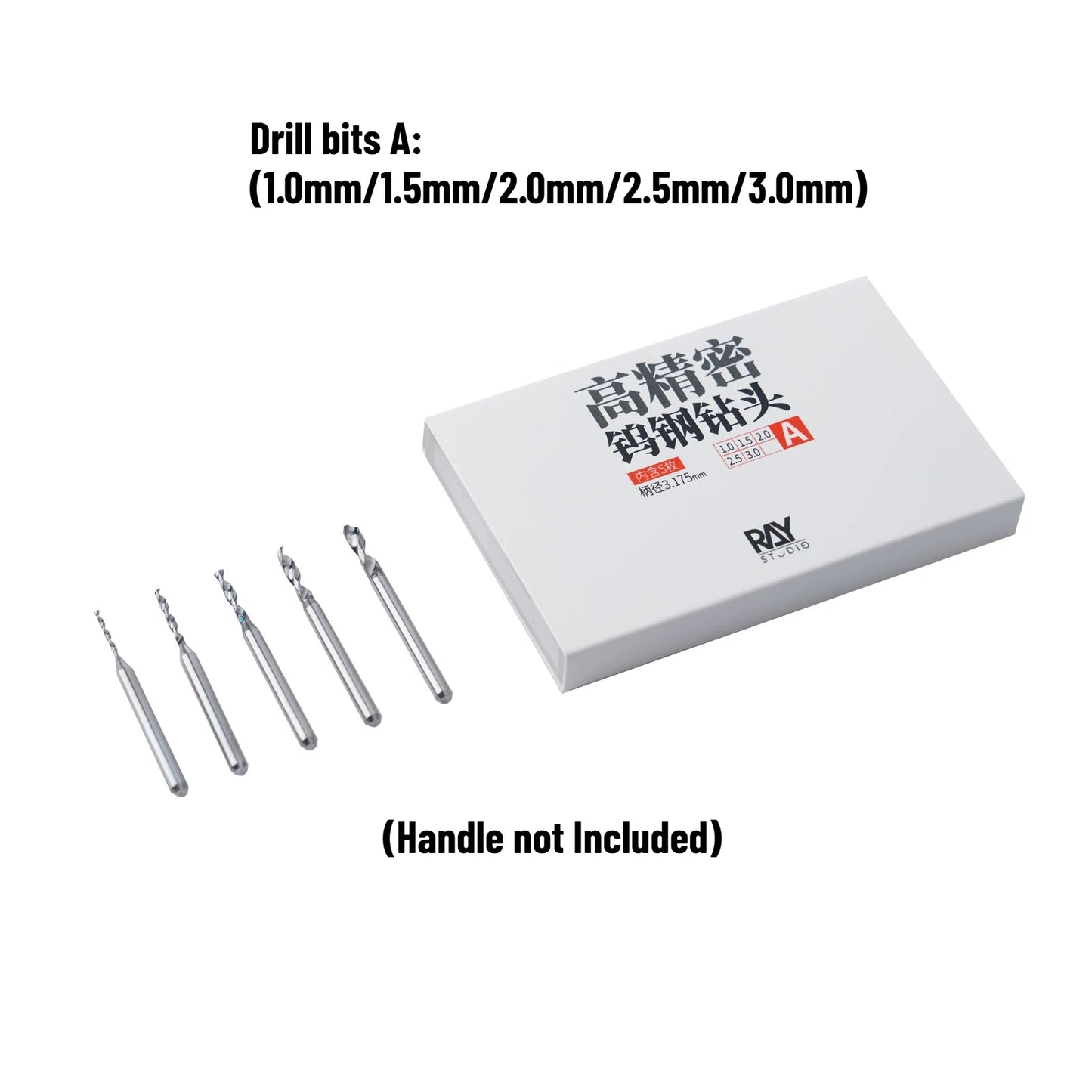 RAY STUDIO RHD Hatch Hand Drill Clamps 0.2~3.175mm Bits for Model & Figure Drilling Hobby Tool