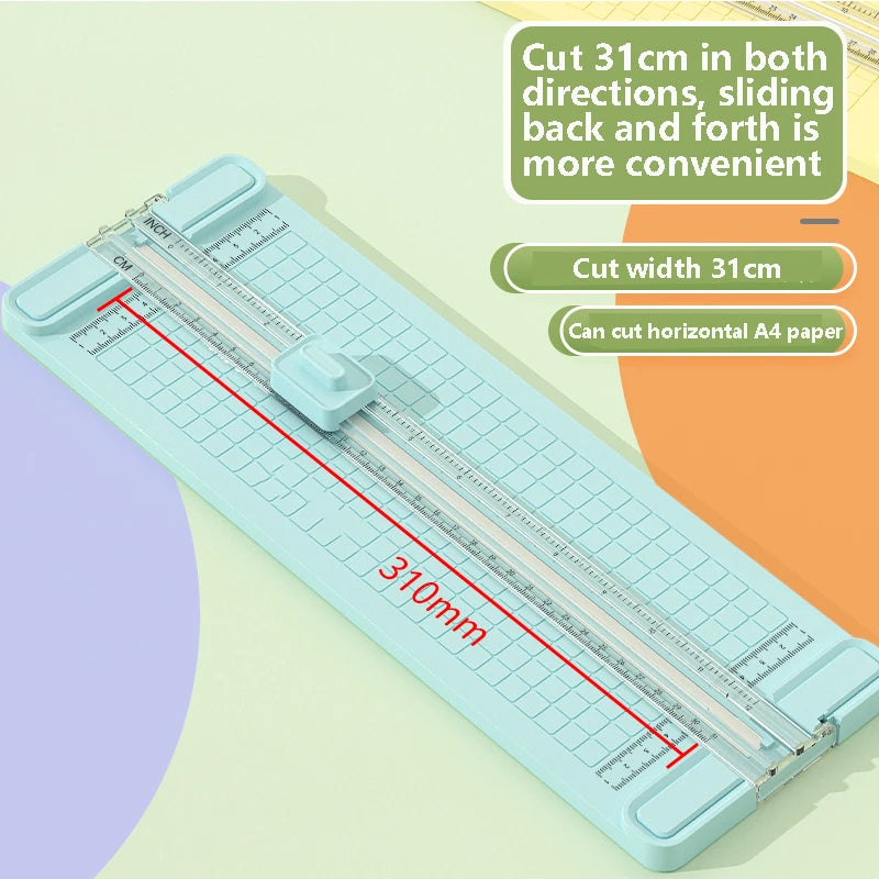 1PC 4 in 1 two-way paper cutter, manual office paper cutter, send 4 cutter heads,design for schools, offices and homes