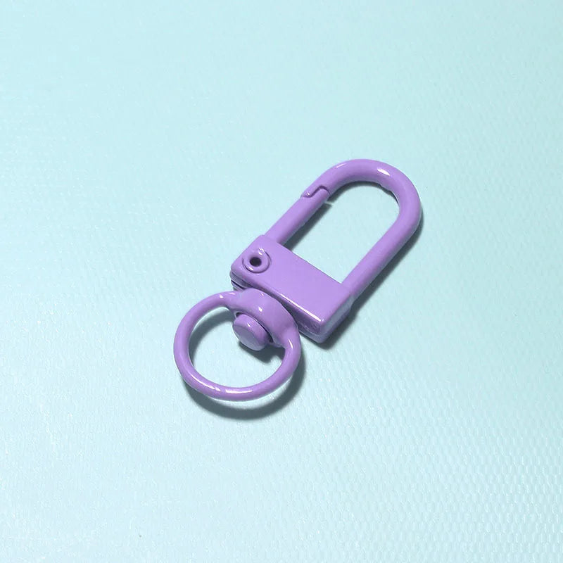 10/30/50Pcs/Lot Colorful Alloy Snap Lobster Clasp Hooks Keychain Findings for DIY Jewelry Making Key Ring Accessories Wholesale