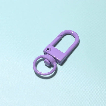 10/30/50Pcs/Lot Colorful Alloy Snap Lobster Clasp Hooks Keychain Findings for DIY Jewelry Making Key Ring Accessories Wholesale