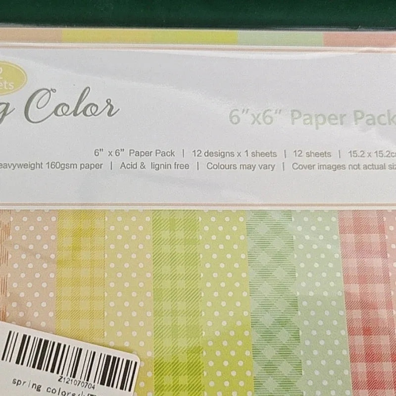 12 Sheets Pastel Spring Craft Paper Pack for Scrapbooking Card Making DIY Origami Background Paper with Cutting Dies
