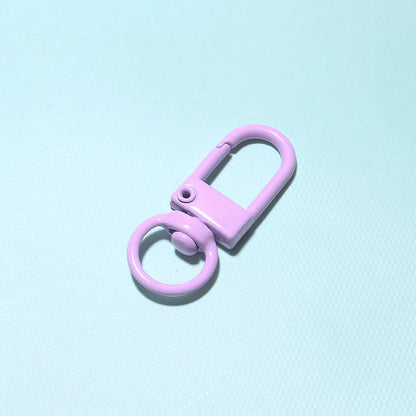 10/30/50Pcs/Lot Colorful Alloy Snap Lobster Clasp Hooks Keychain Findings for DIY Jewelry Making Key Ring Accessories Wholesale