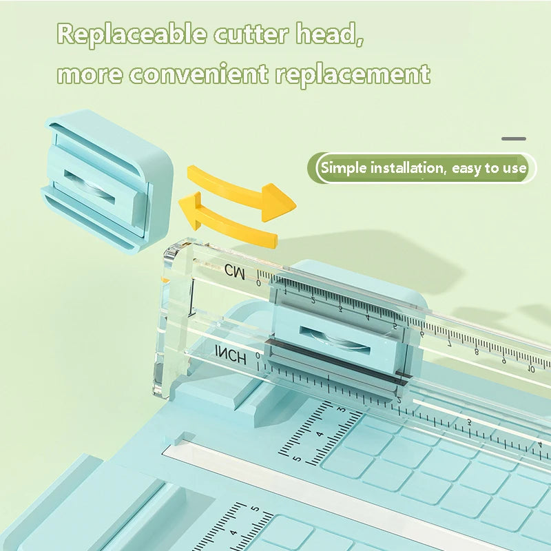 1PC 4 in 1 two-way paper cutter, manual office paper cutter, send 4 cutter heads,design for schools, offices and homes