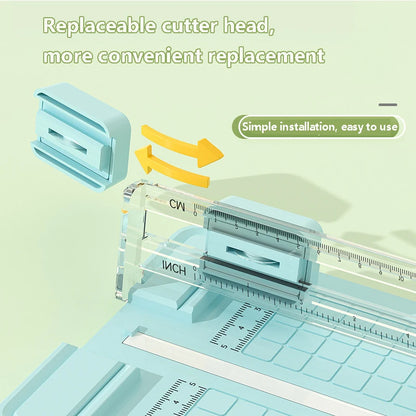 1PC 4 in 1 two-way paper cutter, manual office paper cutter, send 4 cutter heads,design for schools, offices and homes