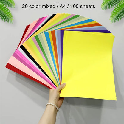 100 Pcs/Set Origami Paper Mixed Set DIY Supplies Colorful Handmade Paper Children's Creative Paper Cutting Handmad Material