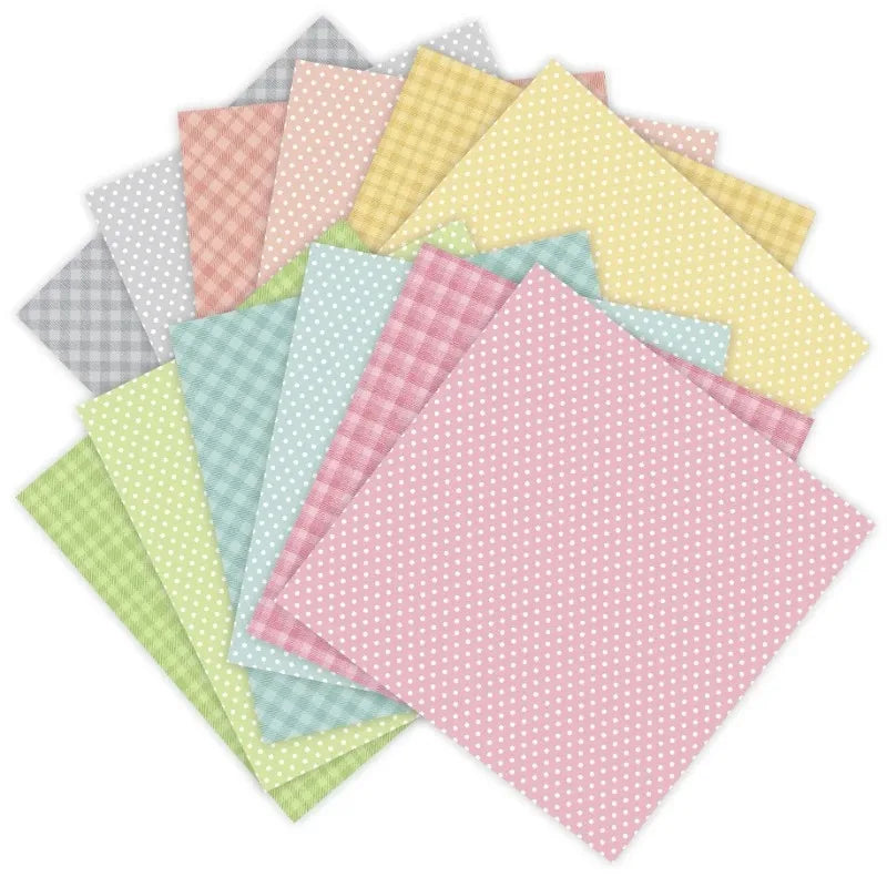 12 Sheets Pastel Spring Craft Paper Pack for Scrapbooking Card Making DIY Origami Background Paper with Cutting Dies