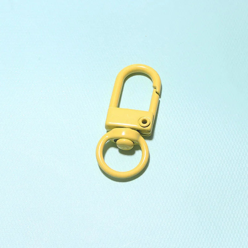 10/30/50Pcs/Lot Colorful Alloy Snap Lobster Clasp Hooks Keychain Findings for DIY Jewelry Making Key Ring Accessories Wholesale