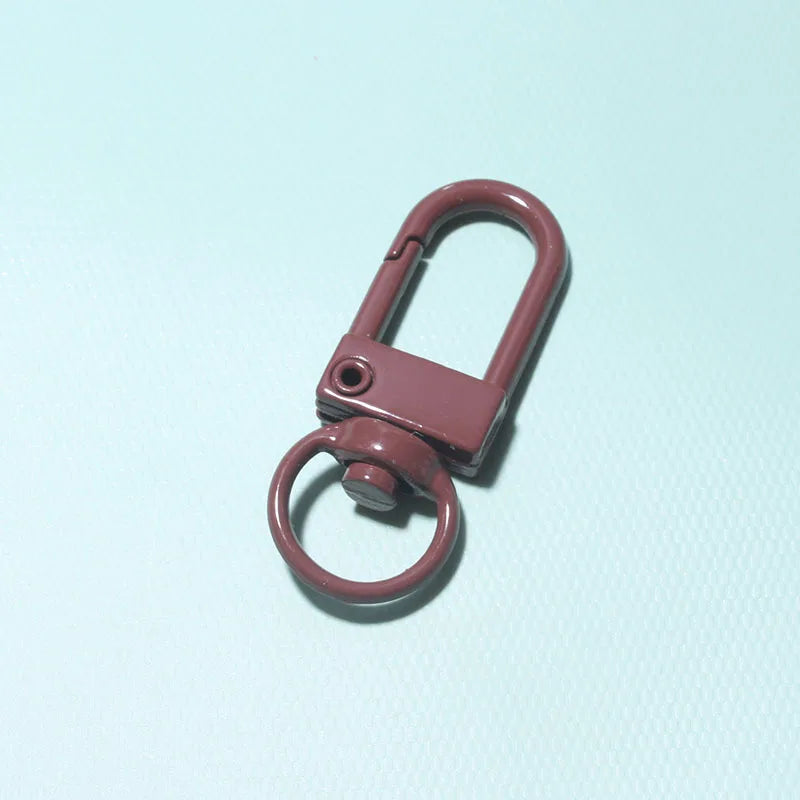 10/30/50Pcs/Lot Colorful Alloy Snap Lobster Clasp Hooks Keychain Findings for DIY Jewelry Making Key Ring Accessories Wholesale