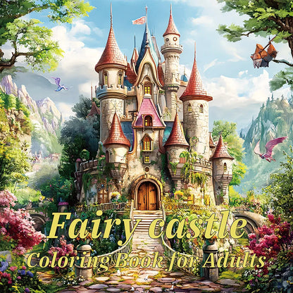 20 Page TREEHOUSE FANTASY Coloring Book for Adults Landscape Pattern Designs Stress Relief Relaxation DIY Graffiti Painting Book