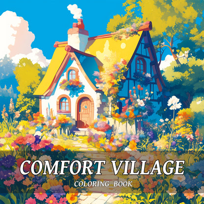 20 Page TREEHOUSE FANTASY Coloring Book for Adults Landscape Pattern Designs Stress Relief Relaxation DIY Graffiti Painting Book