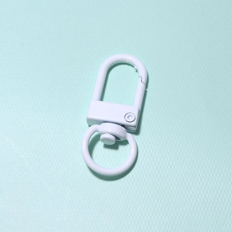 10/30/50Pcs/Lot Colorful Alloy Snap Lobster Clasp Hooks Keychain Findings for DIY Jewelry Making Key Ring Accessories Wholesale