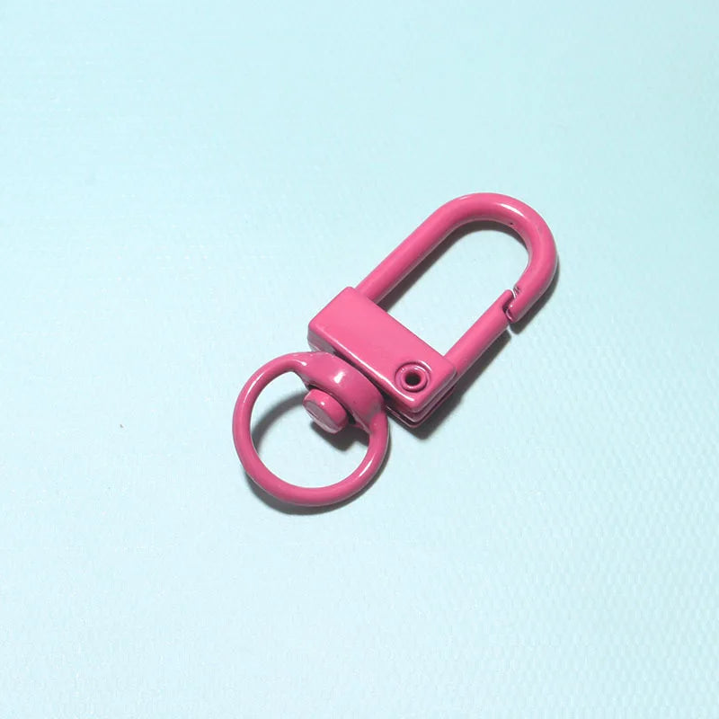 10/30/50Pcs/Lot Colorful Alloy Snap Lobster Clasp Hooks Keychain Findings for DIY Jewelry Making Key Ring Accessories Wholesale