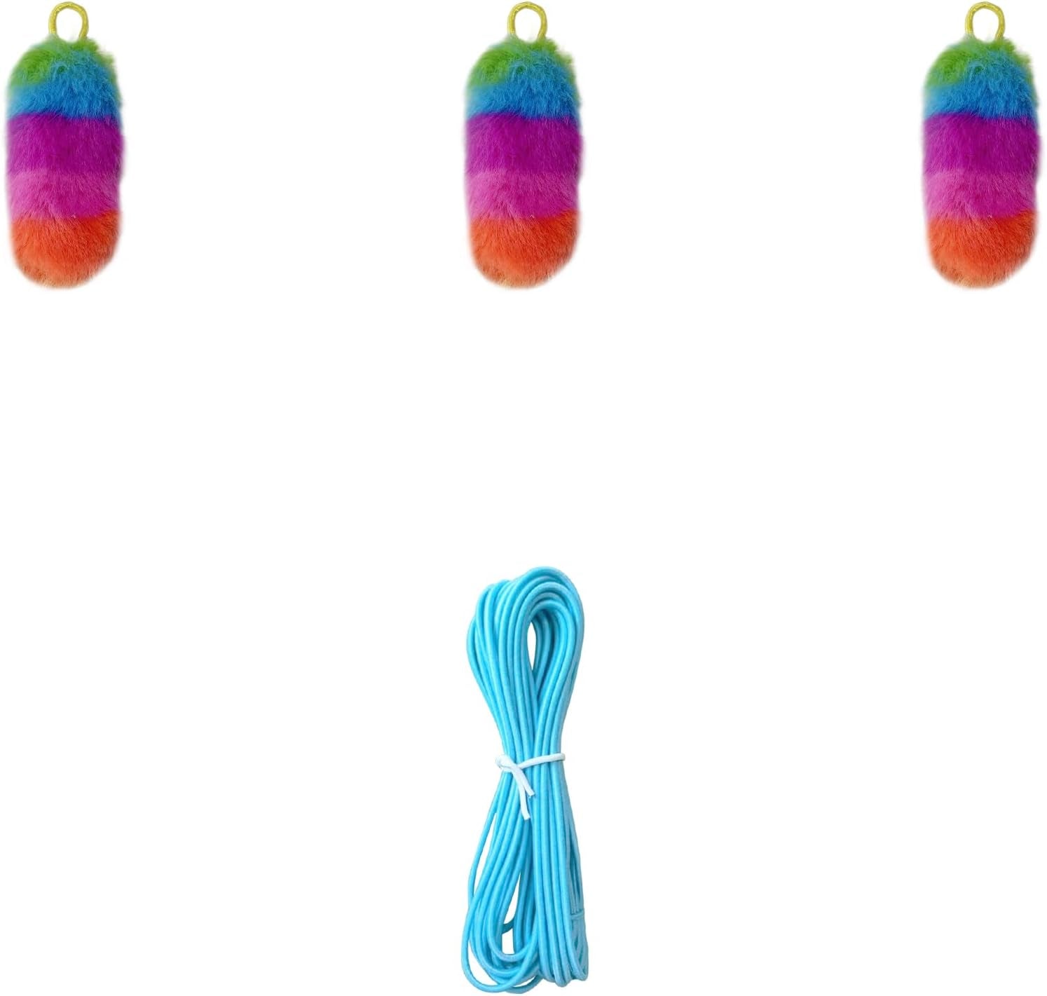 Interactive Cat Toy Accessories Kit – Replacement Plush & Rope Attachments for Indoor Cats, Compatible with Automatic Cat Chase Toy