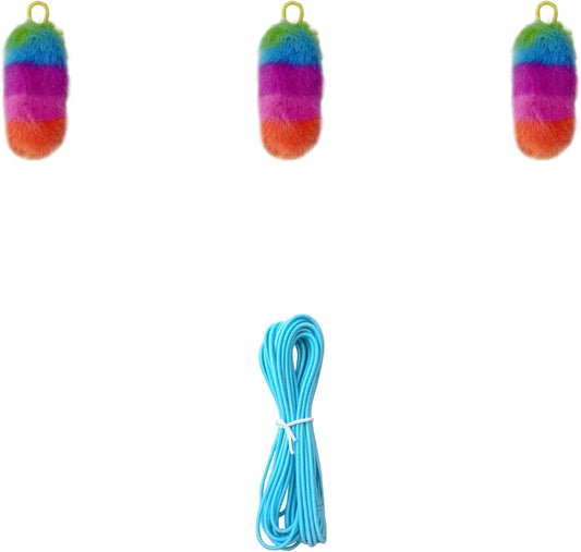 Interactive Cat Toy Accessories Kit – Replacement Plush & Rope Attachments for Indoor Cats, Compatible with Automatic Cat Chase Toy