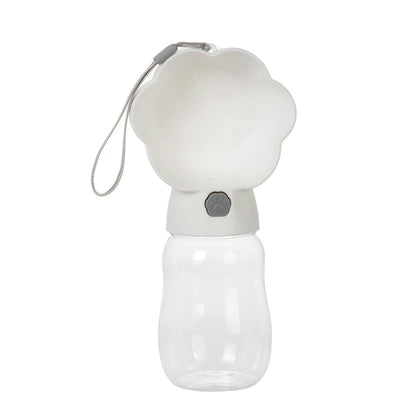 2 in 1 Dog Water Bottle with Food Container 530Ml Outdoor Portable Pet Water Dispenser Feeding Bowl for Small Large Dogs Cats