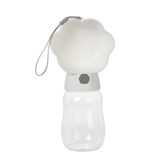 2 in 1 Dog Water Bottle with Food Container 530Ml Outdoor Portable Pet Water Dispenser Feeding Bowl for Small Large Dogs Cats