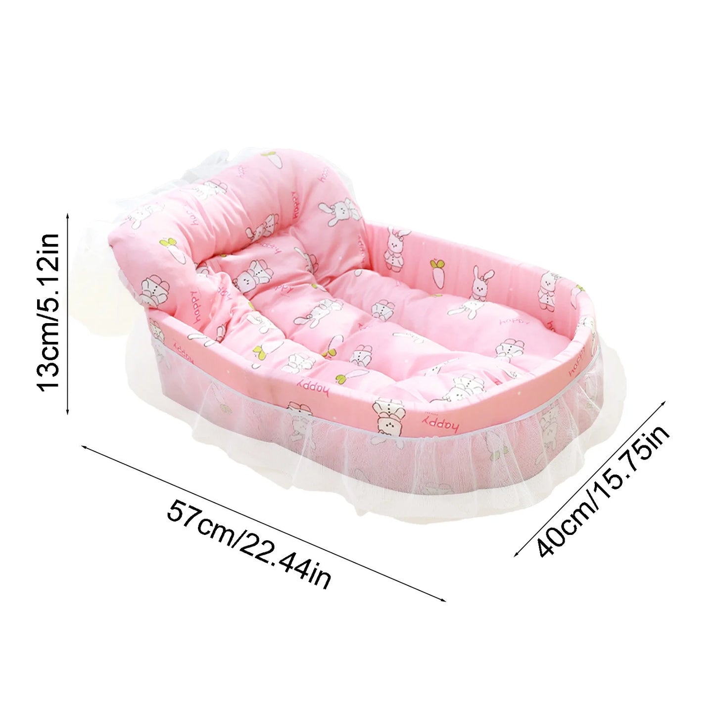 Orthopedic Pet Bed with Removable Mattress, Hypoallergenic Design for Cats and Small Dogs